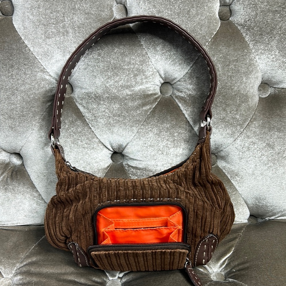 Nine West Y2K attached wallet corduroy mini shoulder bag